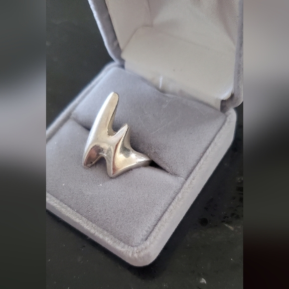 Georg Jensen 925 Sterling Silver Modernist Statement Ring Size 7 - Picture 4 of 7